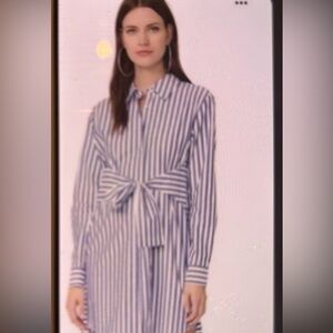 Alexander Wang Gray Striped Backless Dress